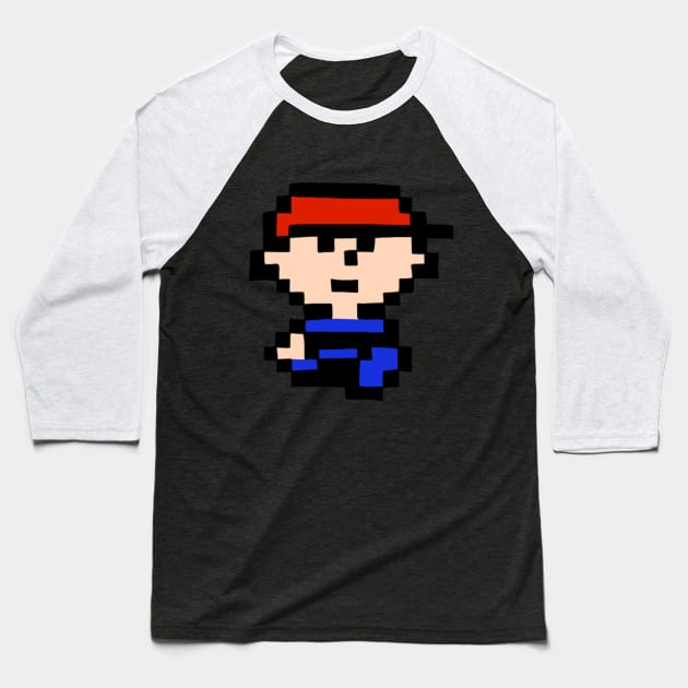 8bit Ninten Baseball T-Shirt by nezira